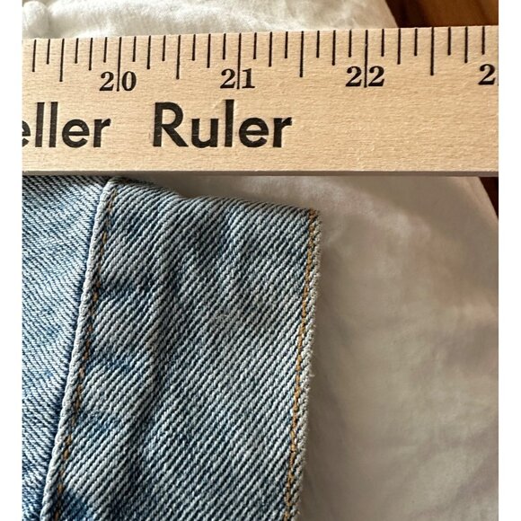 Vintage Bill Blass 90's Women's Short Blue Denim Trucker Jacket Size Medium - Picture 11 of 12